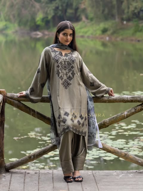 White Lace Kurta Set